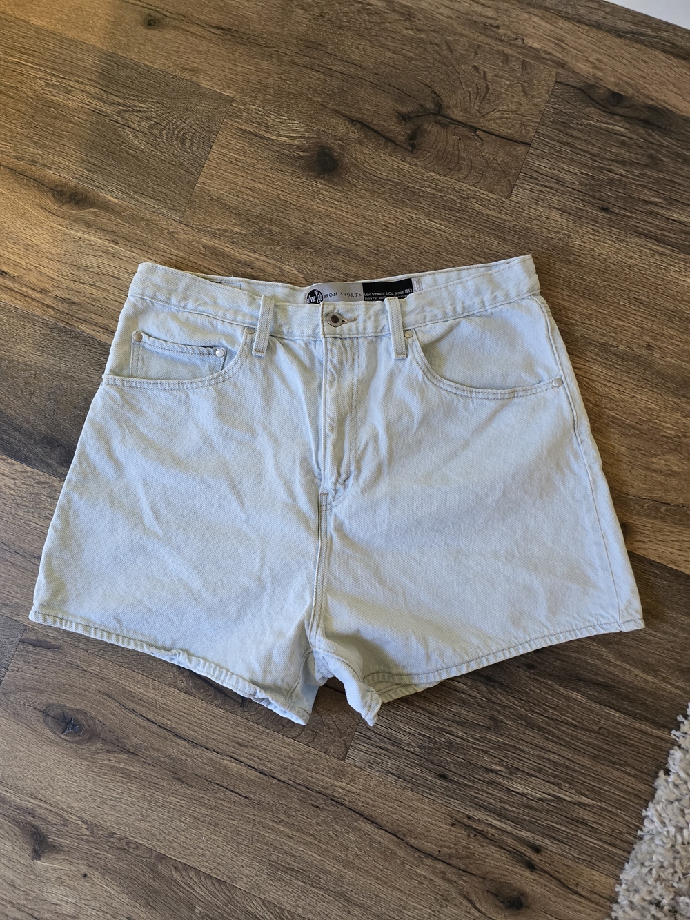Levi's Light Blue SilverTab Mom Shorts